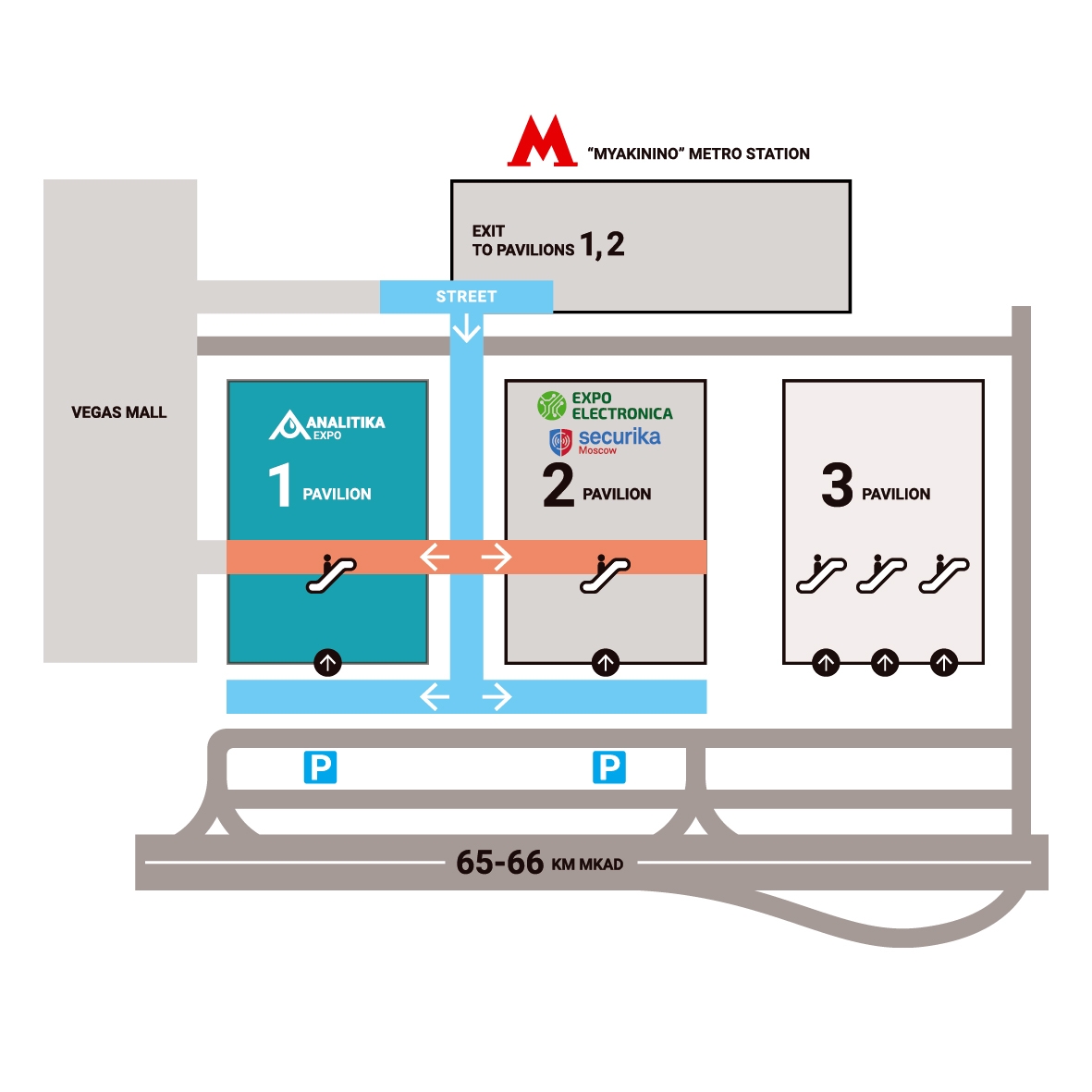 Crocus Expo map